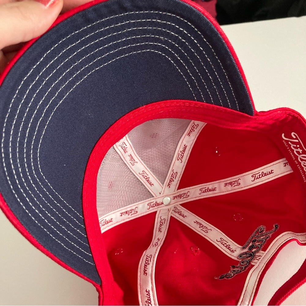 Titleist Red Embroidered Script Golf Cap - Picture 3 of 8